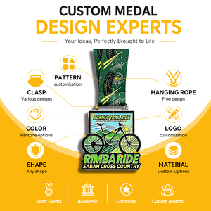 Fornitura Diretta <span class=keywords><strong>di</strong></span> Fabbrica <span class=keywords><strong>di</strong></span> Medaglie Personalizzate per Ciclismo, Medaglie in Lega <span class=keywords><strong>di</strong></span> Zinco con Rilievo 3D Smaltato per Onore e Successo nel Ciclismo su Strada e Montagna - Product Image 3