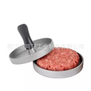 Prensa Redonda de Aluminio Fundido para Hamburguesas, Molde Manual para Carne, Herramienta de Cocina para Hacer Hamburguesas de Res y Camarones, Tamaño de 4 Pulgadas - Product Image 3