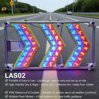 Panneau de signalisation LED portable en aluminium, panneau de signalisation routière à haute intensité réfléchissante, lumière d'avertissement pour les travaux de construction routière
