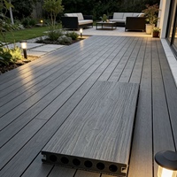 Planche de terrasse WPC 3D gaufrée effet bois, 6 trous, deuxième génération, pour usage technique, 22,5x13x300mm, en stock.