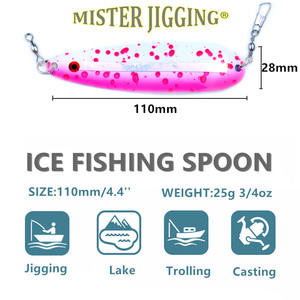 MISTER LURE 110mm Trolling Spoon Lure Grandi Esche Da Pesca Metal Hardbait Fishing Tackle - Product Image 2