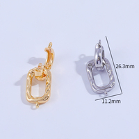 Fermoirs à bijoux de bonne qualité Fermoirs rectangulaires plaqués or 18 carats et plaqués argent pour bricolage Accessoires de bijoux faits à la main Matériaux