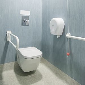 Foxconn Bathroom Grab Bar White <b>Iron</b> 300kg Load Bearing For Bathtub And Bathroom Safety Support - Product Image 1