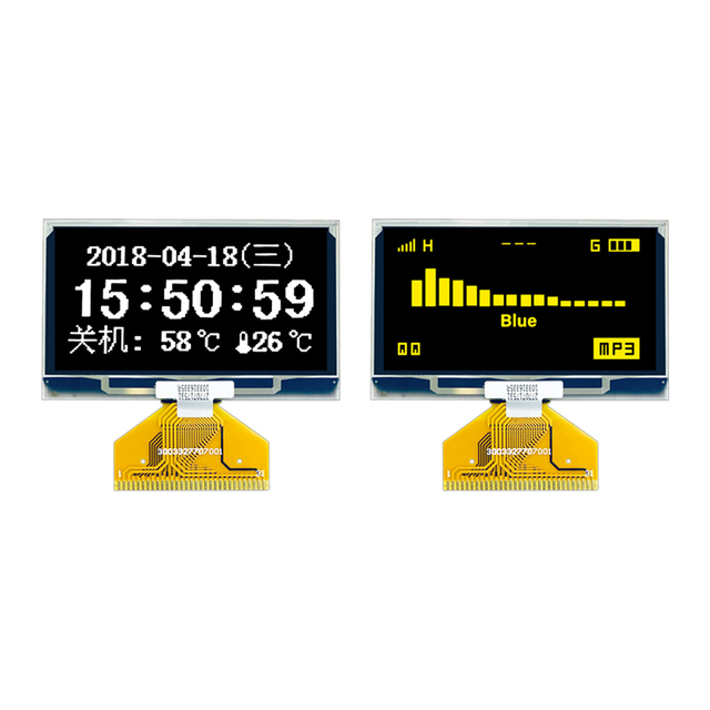 High Resolution 2.4 Inch Mini OLED Display Monitor Screen 128x64 Monochrome White Panel 31 Pin AMOLED Module