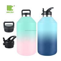 Bouteille isotherme en acier inoxydable de 128 oz pour bière froide, gourde sportive, mug thermos, gourde de 1 gallon, gobelet métallique d'hydratation