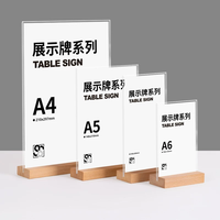 Cartes de table rectangulaires en acrylique transparentes et épaisses pour affichage de menus de restaurant, étiquettes de prix et étiquettes alimentaires, supports de signalisation réutilisables