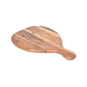 เขียงไม้อะคาเซียทรงกลมเขียงสำหรับหั่นผักและผลไม้อาหารที่บ้าน - Product Image 1