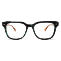 Lunettes de vue de créateur vintage rétro en acétate écaille de tortue, montures classiques pleines, forme diamant, durables