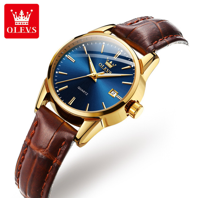 OLEVS Women Watch 6898 New Fashion Leather Luminous Hand Watches Ladies Quartz Wristwatch Gifts Clock Relogio Feminino