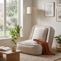 Canapé-lit pliable moderne et pratique pour salon et chambre, petit canapé-lit compressé, inclinable et réglable en tissu, pour une détente optimale