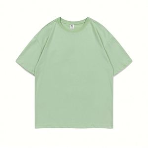 T-shirt en coton pur avec logo personnalisé, de haute qualité, couleur unie, col rond, style décontracté, design de logo personnalisé - Product Image 1