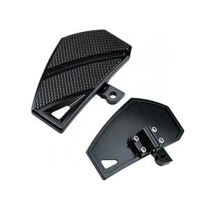Reposapiés delanteros de malla retro para motocicleta Harley Breakout Street Bob Low Rider 2018-2023, antideslizantes, color negro cromado - Product Image 1