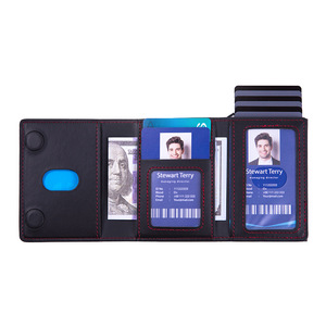 Portatarjetas de aleación de aluminio de 4 pulgadas con múltiples ranuras para tarjetas y cierre magnético para teléfono Apple, diseño unisex - Product Image 1