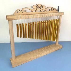 Campanas de Viento de Percusión Orff de 18/20 Notas al por Mayor - Exquisito Soporte de Madera Maciza, Compacto en Dorado/Plateado, Melodía Suave - Product Image 3