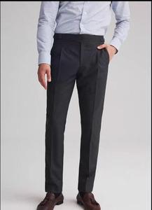 Pantalon de <span class=keywords><strong>costume</strong></span> <span class=keywords><strong>homme</strong></span> grande taille, coupe droite, taille haute, plissé devant, sans repassage, teint en pièce, collection Printemps-Été - Product Image 3