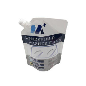 Bolsa de pie de embalaje brillante de 1L personalizada, bolsa portátil duradera para bolso, bolsa con caño para limpiador de ventanas de coche, líquido químico - Product Image 1