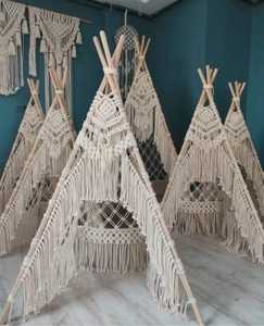 Décoration de chambre tipi en macramé style bohème, pendentif à franges fait main pour la maison, chambre à coucher et salle de jeux - Product Image 2