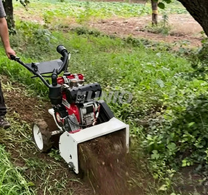 Micro-cultivateur diesel UNIO à démarrage électrique 10HP avec lame rotative haute productivité et <span class=keywords><strong>roue</strong></span> de désherbage pour usage agricole - Product Image 4