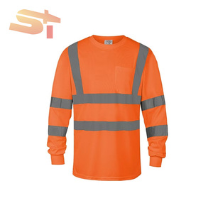 เสื้อยืดแขนยาวสำหรับผู้ชายแบบสะท้อนแสงสำหรับงานก่อสร้าง กันน้ำ เพื่อความปลอดภัยในการทำงาน - Product Image 3