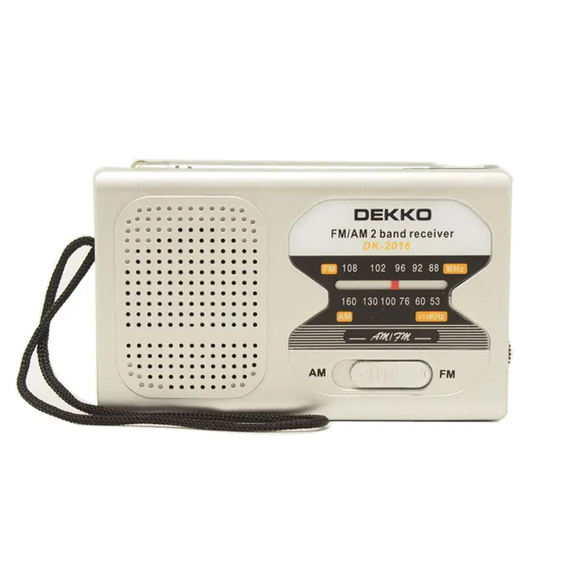 Portabel kecil FM AM Radio mendukung LOGO OEM untuk promosi radio Built in antena radio