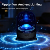 Haut-parleur sans fil 240W 2.1 canaux, trois voies, subwoofer 5 pouces, grille transparente, son stéréo, rechargeable, 2 modes d'éclairage dynamique
