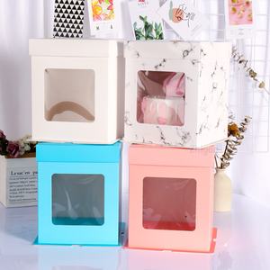 Venta al por mayor portátil transparente <span class=keywords><strong>de</strong></span> doble capa ventana pastel caja Carpeta <span class=keywords><strong>de</strong></span> papel <span class=keywords><strong>para</strong></span> pastel <span class=keywords><strong>de</strong></span> cumpleaños embalaje estampado <span class=keywords><strong>para</strong></span> hornear - Product Image 2