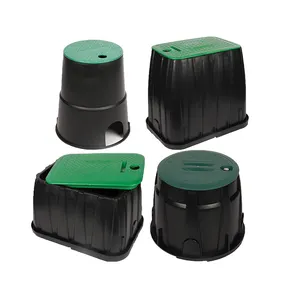 Round Green Lid Land Lawn Surface Buried Water Park Garden Plastic Sprinkler Tool Control Box Irrigation Valve Box