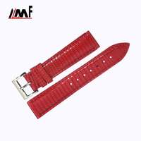 Bracelet de montre en cuir de lézard classique 12MM/14MM avec logo personnalisé, boucle ardillon en acier inoxydable – Fournisseur de qualité pour la mode