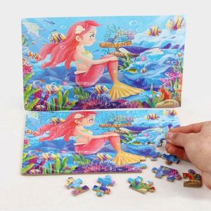 Cartoon Girl Boy Toddler Game Jigsaw Paper <b>Puzzles</b> 60Pcs Metal Tin <b>Box</b> <b>Puzzle</b> for Kids - Product Image 3