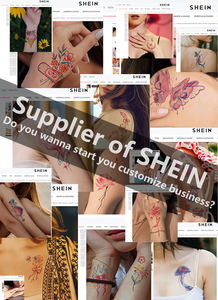 Feuille de conception de tatouage d'art corporel temporaire personnalisé amour coeur Simple coloré <span class=keywords><strong>étoile</strong></span> Animal voiture dinosaure poisson baleine imprimer - Product Image 2