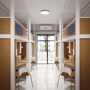 Letto Combinato Integrato OMD in Metallo per Dormitorio Studentesco con Letto Superiore e Tavolo Inferiore - Product Image 2