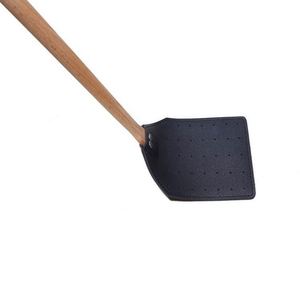 Raquette à abeilles et guêpes portable en cuir avec long manche en bois - Product Image 6