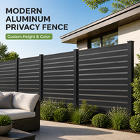 Panneaux de clôture en aluminium modernes, sur mesure, anti-rouille, avec revêtement en poudre, pour la vie privée, pour villa, jardin arrière-cour