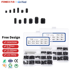 ISO-maatwerk RVS 304 stelschroef met zeskantkop, klasse 12.9, klasse 8, concave kop, koploze machineschroef - Product Image 1