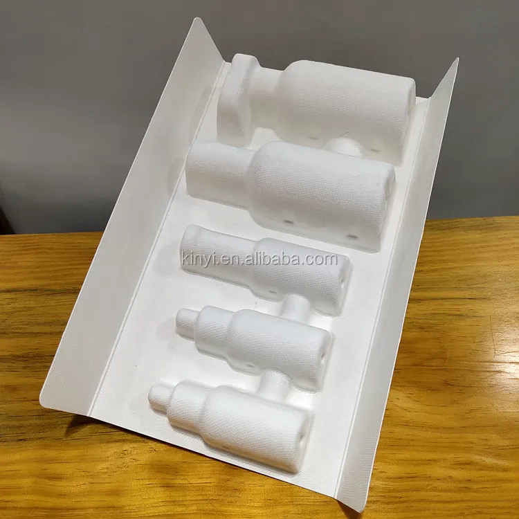 H7-Bio abbaubare Faser geformte Tablett verpackung kunden spezifischer Papier zellstoff für Kosmetik und Hautpflege