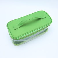 Sac de toilette transparent en PVC pour salle de bain, trousse de maquillage étanche de voyage, pochette cosmétique transparente en PVC avec poignée, sac de rangement transparent pour la plage
