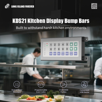 Nuevo Teclado Inalámbrico a Prueba de Polvo y Agua para Cocina, con Barras de Visualización, Teclas Totalmente Programables, Sistema KDS de 2.4GHz para Pedidos