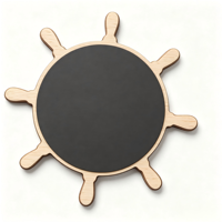 Aimant de réfrigérateur en bois en forme de roue de bateau de Chypre, étoile de mer, coquillage, souvenir de voyage côtier méditerranéen, décoration de réfrigérateur, cadeau de vacances