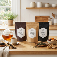 Sachets personnalisés JIAHE à fermeture éclair thermoscellable pour emballage alimentaire (thé et aliments secs) – Vente en gros