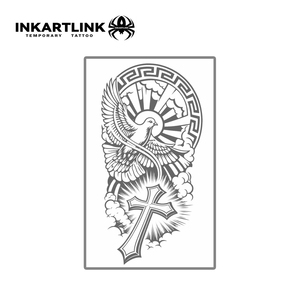 INKARTLINK - Tatuaje Temporal Personalizado <span class=keywords><strong>de</strong></span> Cruz <span class=keywords><strong>de</strong></span> Paloma Sagrada, Resistente al Agua, <span class=keywords><strong>de</strong></span> Larga Duración (1-2 Semanas), Tinta Jagua - Product Image 3
