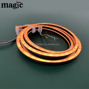 Đầy đủ màu đen RGB CCT kép trắng 12mm rộng Silicone Neon rgbww linh hoạt DC24V IP67 RGB + 2700K + 6000K rgbwc Led Neon Flex dải ánh sáng - Product Image 4