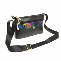 Sac à bandoulière Daioya 2024, nouveau sac à main décontracté et élégant à double compartiment pour femmes d'âge mûr et mamans, en PU, motif floral large, collection automne
