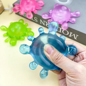 Jouet sensoriel anti-stress extensible en TPR en forme de virus, malteux et pétillant, pour soulager le stress - Product Image 3