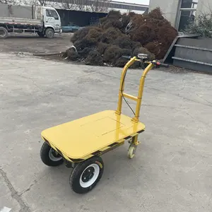 4 Wheels Agricultural Storage Logistics Warehouse Transportation Small Electric Trolley Hand Loading Truck Manufacturers