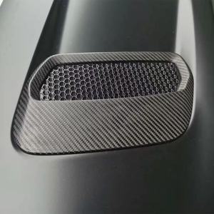 Cubierta de ventilación de capó de fibra de carbono seca Real, rejillas de ventilación delanteras para <span class=keywords><strong>Ford</strong></span> <span class=keywords><strong>Mustang</strong></span> <span class=keywords><strong>2018</strong></span>-2021, partes del cuerpo - Product Image 6