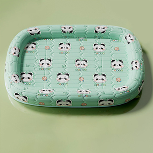SUREWALHOME Rectangle Cooling <strong>Dog</strong> Cat <strong>Bed</strong> Ice Silk Cool Pet <strong>Bed</strong> with <strong>Fashion</strong> Checked Pattern Non-slip <strong>Dog</strong> <strong>Beds</strong> - Product Image 6
