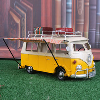 Modelo Clásico Ecológico de Camper Van VW de Hierro, Decoración Retro Art Deco para Techo, Mesa, Sala de Estar, Hogar, Atrezzo para Estudio Fotográfico