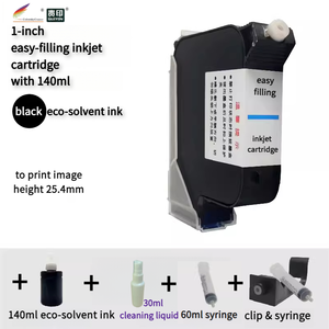 EF254S <span class=keywords><strong>Cartouche</strong></span> d'<span class=keywords><strong>encre</strong></span> jet d'<span class=keywords><strong>encre</strong></span> à solvant rechargeable de remplacement <span class=keywords><strong>pour</strong></span> <span class=keywords><strong>imprimante</strong></span> portable codeur de pistolet 600DPI impression Hgt 1 "254mm - Product Image 2