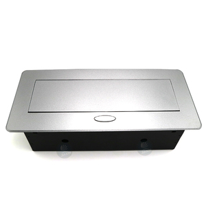 Jiaxin Network Zinc Alloy USB Embedded Sliver Round Edges Desktop <strong>Universal</strong> <strong>Sockets</strong> for Table - Product Image 6