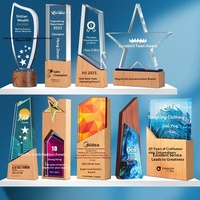 Trophée en cristal blanc de style chinois - Récompenses personnalisables pour les entreprises et la publicité, pour les écoles, les entreprises, les compétitions sportives